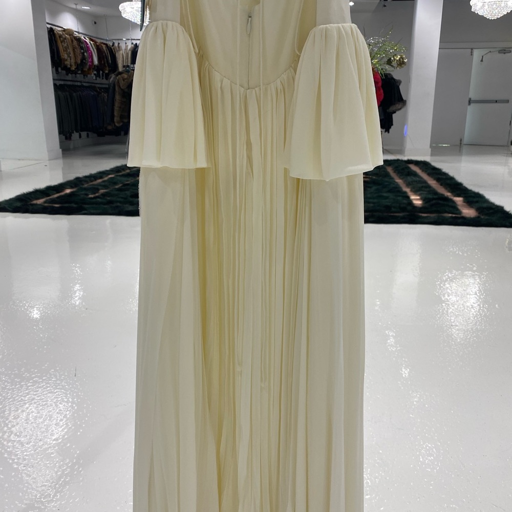 KHAITE Maryam Open-back Ruffled Pleated Silk Crepe de Chine Maxi Dress - Picture 9 of 12